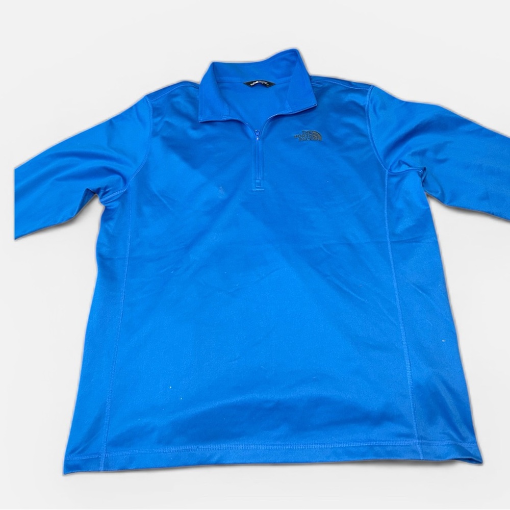 The North Face Men’s Blue Tech Glacier 1/4 Zip Logo Sweater Sweatshirt Size XL